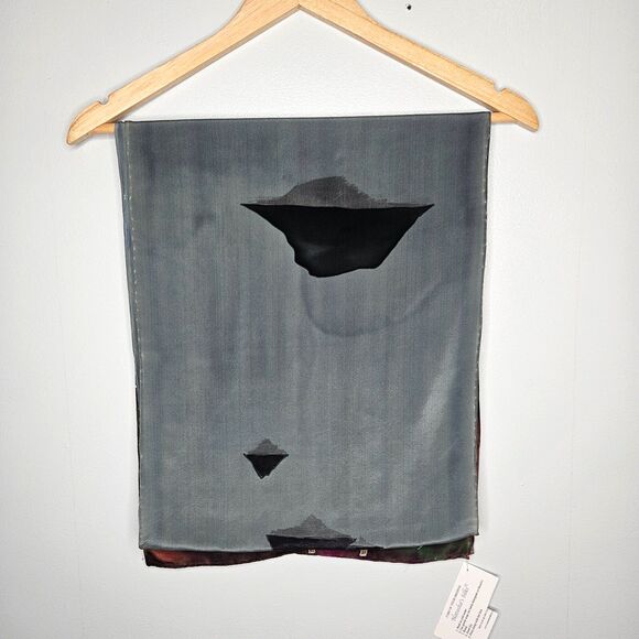 NATASHA'S SILKS Scarf Artisan Hand Painted Rectangle 68x13 Wearable Art - Picture 2 of 4